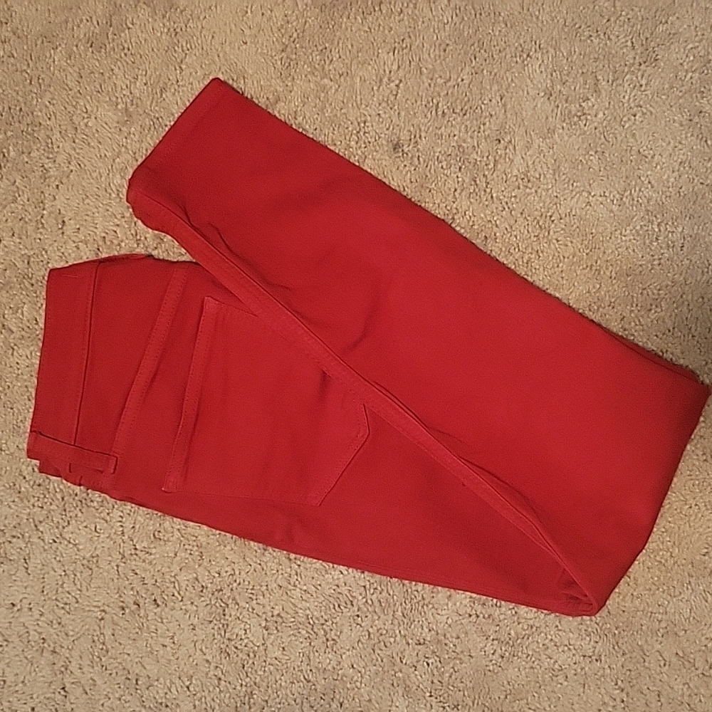 Red Madewell skinny jeans
